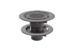 Harmer C400/DF - 110mm Cast Iron Double Flange Vertical Outlet with Flat Grate