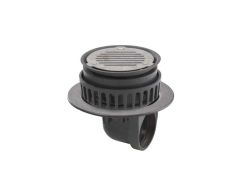 Harmer C490T/ECD - 4"BSP Thread Cast Iron 90deg Outlet, Extension Piece & Adjustable Flat Grate