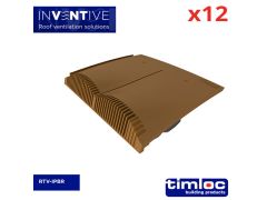 Interlocking Plain Tile Vent Brown - pack of 12