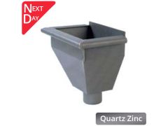 Quartz Zinc Long Hopper Head with 100mm Outlet 