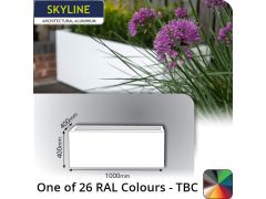 Skyline Aluminium Planter 400w x 400h x 1m - One of 26 Standard Matt RAL colours TBC - Buy online from Rainclear Systems