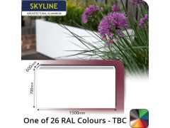 Skyline Aluminium Planter 1500x600x700(h)mm - One of 26 Standard Matt RAL colours TBC