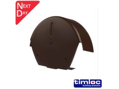 Universal Dry Fix Round Ridge End Cap - Brown 