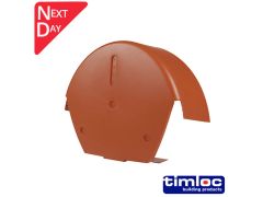 Universal Dry Fix Round Ridge End Cap - Terracotta 