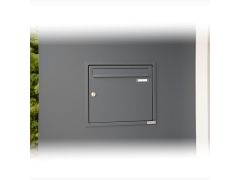 Upgrade a made to order BS Side Panel with a RAL 7016 Anthracite Grey coated Stainless Steel Letterbox