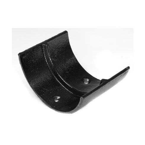 Black Half Round Cast Iron Gutter Union Mm