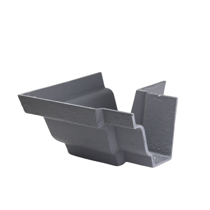 100 x 75mm (4"x3") Hargreaves Foundry Cast Iron G46 Moulded Gutter External 90 degree angle - Primed