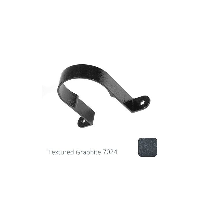 100mm (4") Aluminium Downpipe Clip - Textured Graphite Grey RAL 7024