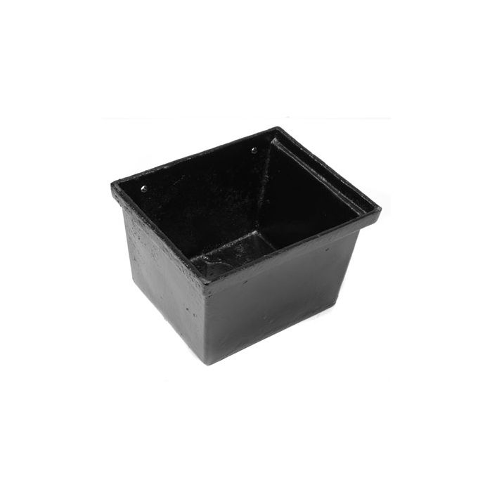 100mm (4") Cast Iron Large Rectangular Hopper - Black