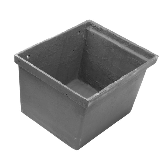 100mm (4") Cast Iron Large Rectangular Hopper - Primed