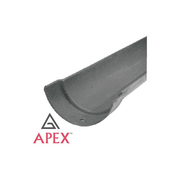 100mm (4") Half Round Cast Iron Gutter 1.83m Length - Primed