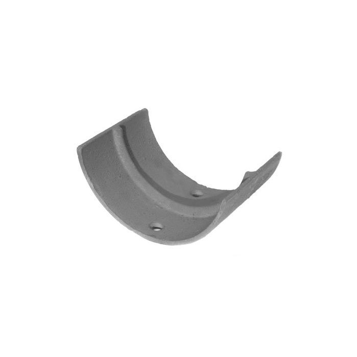 100mm (4") Half Round Cast Iron Gutter Union - Primed