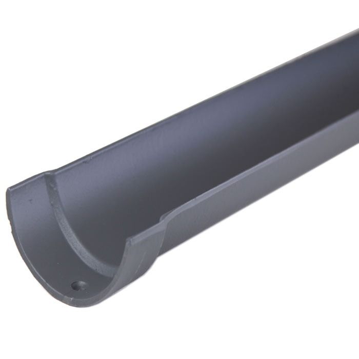 100mm (4") Hargreaves Foundry Plain Half Round Cast Iron Gutter length - 1.83m (6ft) - Primed