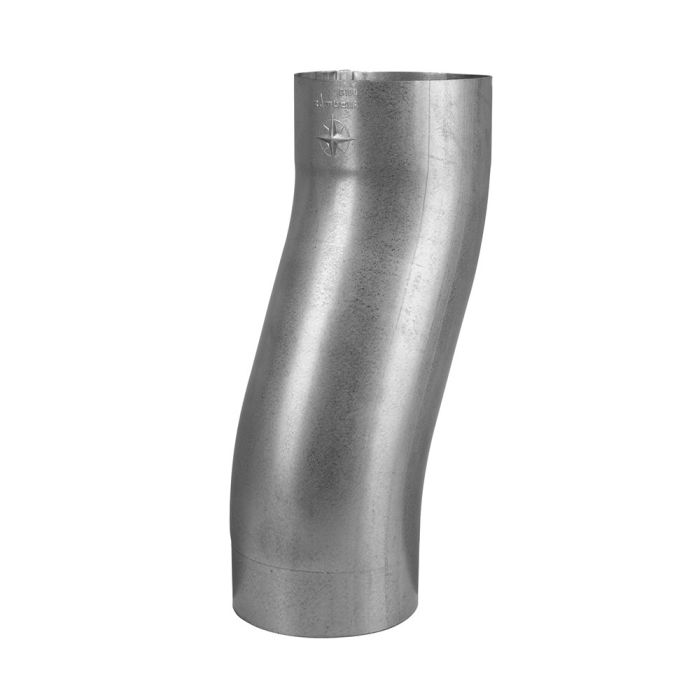 100mm Galvanised Steel Downpipe 60mm Projection Fixed Offset