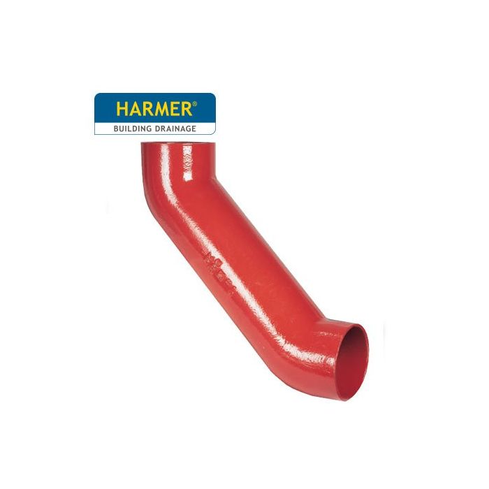 100mm Harmer SML Cast Iron Soil & Waste Above Ground Pipe - Long Tail Double Bend - 88 Degree