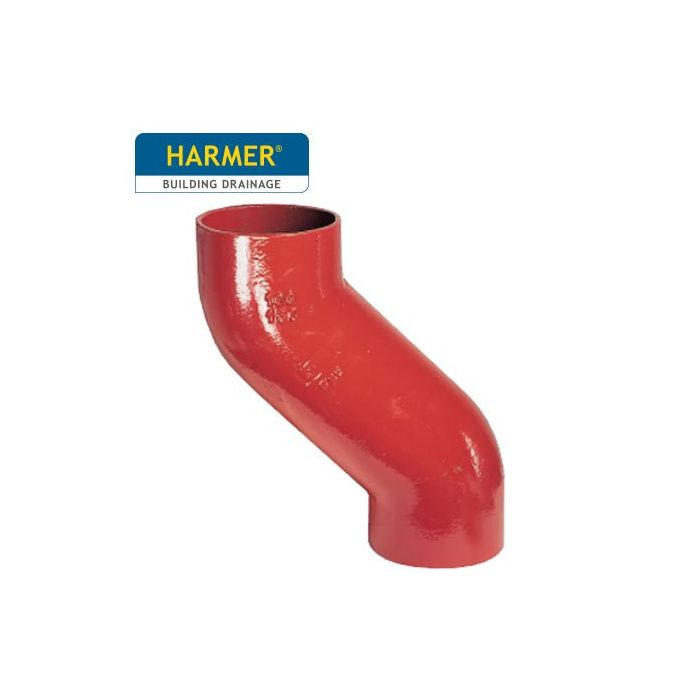 100mm Harmer SML Cast Iron Soil & Waste Above Ground Pipe - Offset - 65mm 