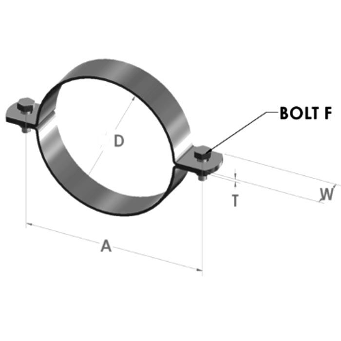 100mm Zinc Plated Split Band Clip for Hargreaves Halifax Drain & Soil