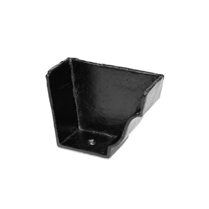 100x75 (4"x 3") Moulded Cast Iron Right Hand Internal Stopend - Black