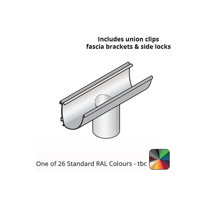 100x85mm Aluminium Aqualine Modern Running Outlet Assemblies  - One of 26 Standard Matt RAL colours TBC 