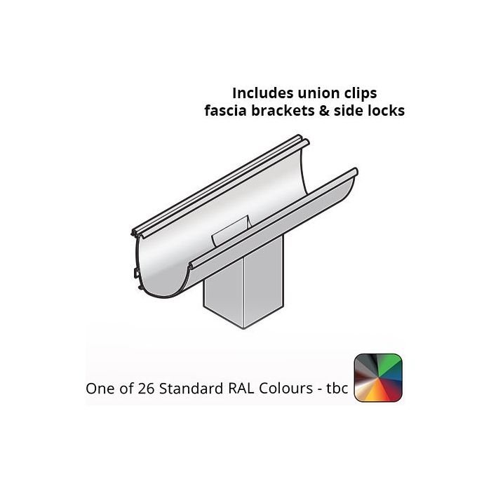 100x85mm Aluminium Aqualine Modern Running Outlet Assemblies  - One of 26 Standard Matt RAL colours TBC 