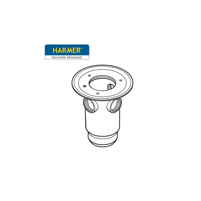 110mm Cast Iron S Trapped Vertical Drain Body with Threaded Side Inlet  