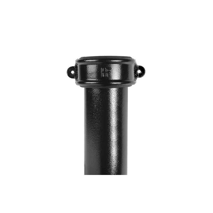 110mm SimpleFIT Cast Iron Soil Pipe with Eared Socket x 1.83m Length - Black 