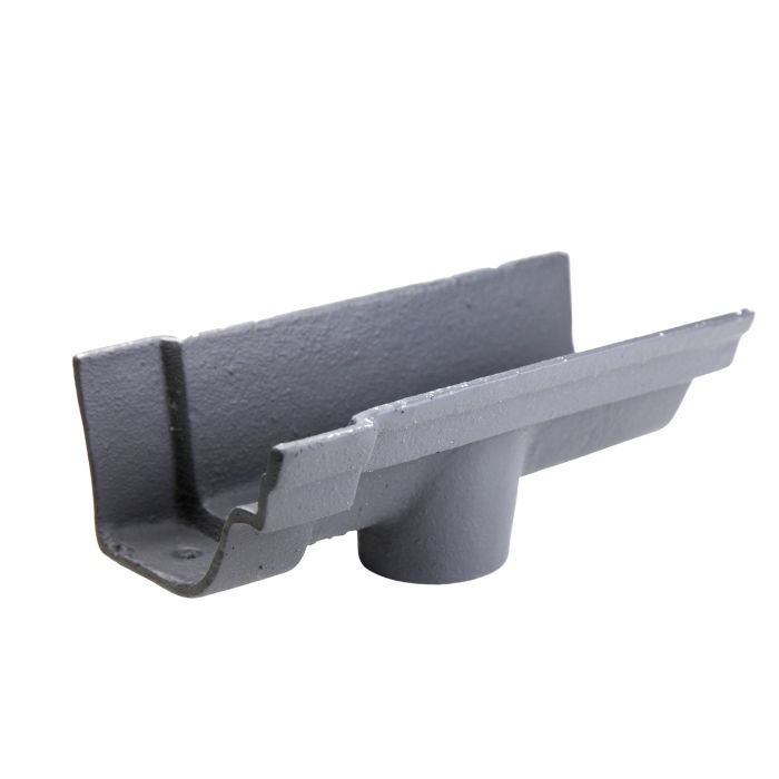 115mm (4 1/2") Hargreaves Foundry Notts Ogee Cast Iron Gutter - 75mm Running Outlet - Primed