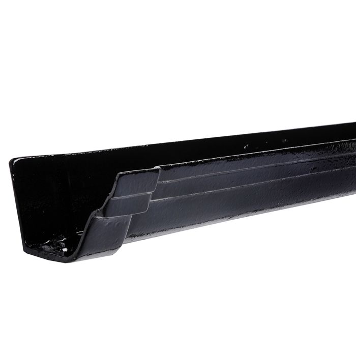 115mm (4 1/2") Hargreaves Foundry Notts Ogee Cast Iron Gutter length - 1.83m (6ft) - Pre-Painted Black