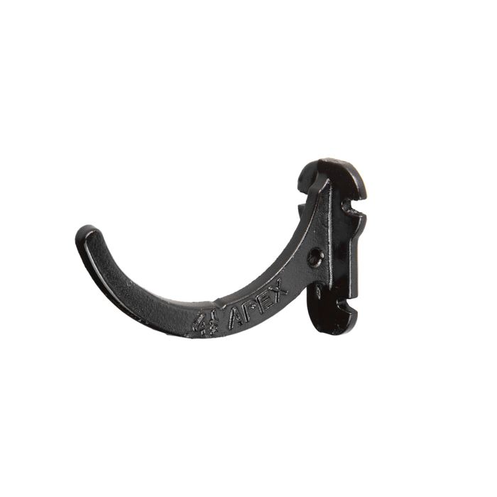 115mm (4.5") Beaded Half Round Cast Iron Fascia Bracket - Black