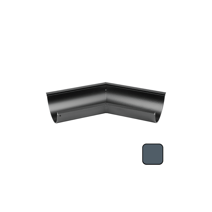 115mm (4.5") SnapFix Aluminium Half Round 135 Degree Gutter Angle - RAL 7016M Anthracite Grey 