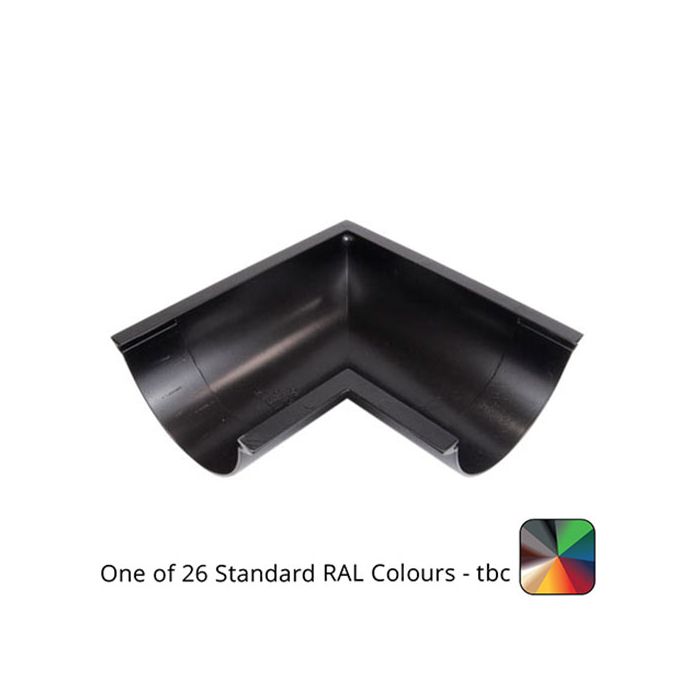 115mm (4.5") SnapIT Aluminium Half Round 90 Degree Gutter Angle - One of 26 Standard RAL Colours TBC