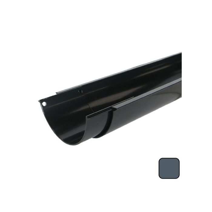 115mm (4.5") x 3m SnapFix Aluminium Half Round Gutter - RAL 7016M Anthracite Grey 