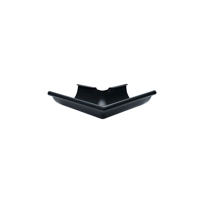 115mm Half Round Black Coated Galvanised Steel 90 degree External Gutter Angle