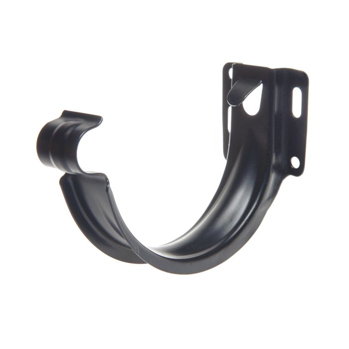 115mm Half Round Black Coated Galvanised Steel  'Short-back' Fascia Bracket