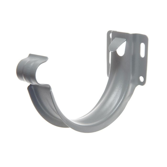 115mm Half Round Dusty Grey Galvanised Steel  'Short-back' Fascia Bracket