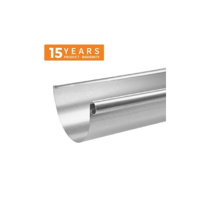 115mm Half Round Galvanised Steel Gutter 3m Length