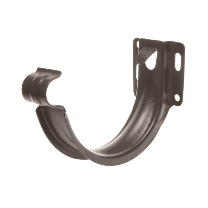 115mm Half Round Sepia Brown Galvanised Steel  'Short-back' Fascia Bracket