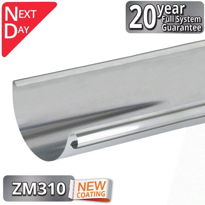 115mm Infinity ZM Half Round Gutter 3m Length from Rainclear Systems with next day delivery and 25 year full system guarantee