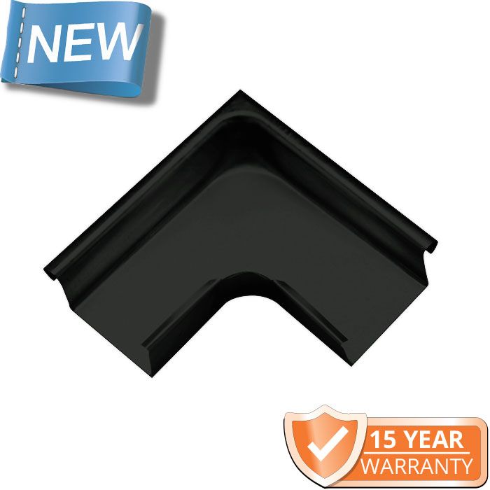 120x75mm Box Profile Black Coated Galvanised Steel 90degree External Gutter Angle