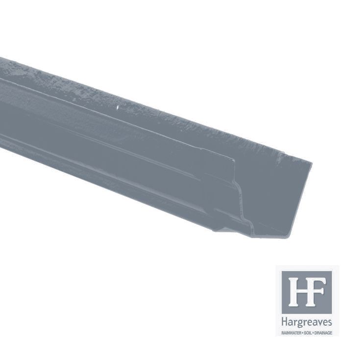 125 x 100mm (5"x4") Hargreaves Foundry Cast Iron H16 Moulded Gutter - 1.83m (6ft) - Primed