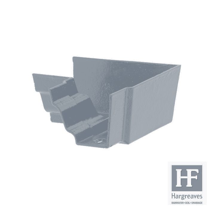 125 x 100mm (5"x4") Hargreaves Foundry Cast Iron H16 Moulded Gutter - Internal 90 degree angle  - Primed