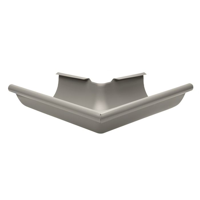 125mm Half Round Dusty Grey Galvanised Steel 90degree External Gutter Angle