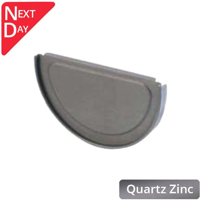 125mm Half Round Quartz Zinc Gutter Stop End