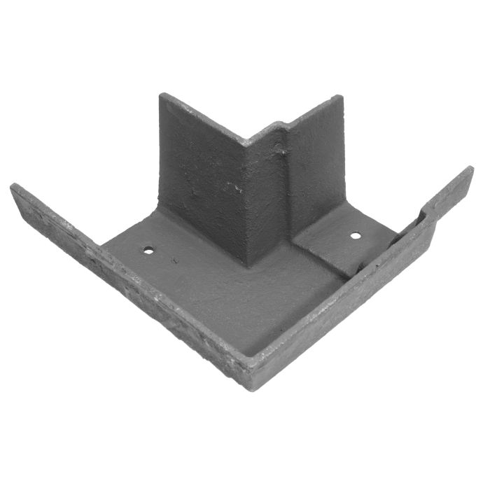 125x100 (5"x 4") Moulded Cast Iron 90 External Gutter Angle - Primed