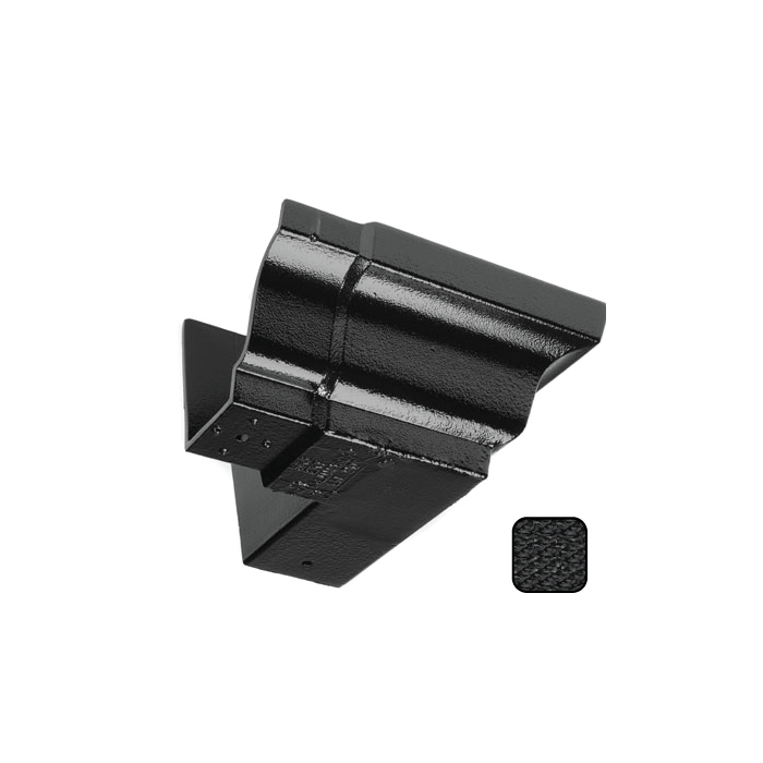 100 x 75mm (4"x3") Moulded Ogee Cast Aluminium 90 Degree External Angle - Textured Black