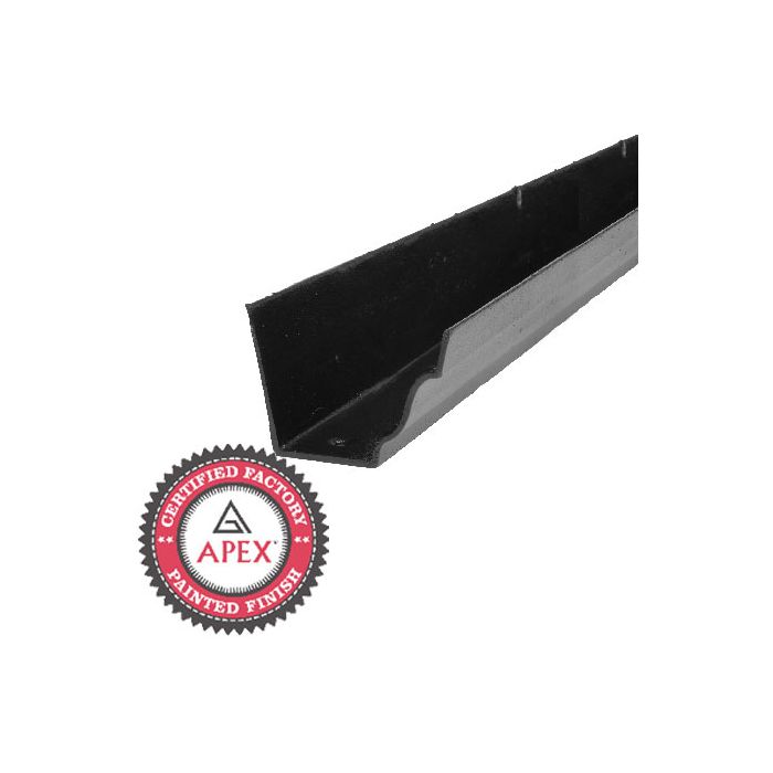 125x100mm (5"x 4") x 1.83m Moulded Ogee Cast Iron Gutter - Black