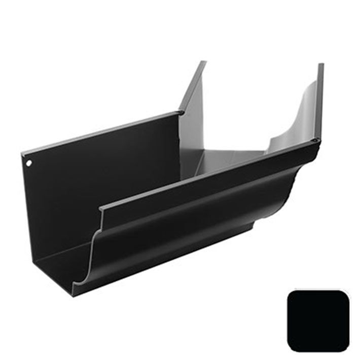 125x100mm SnapFix Aluminium Moulded 135 Degree External Gutter Angle - RAL 9005M Matt Black 