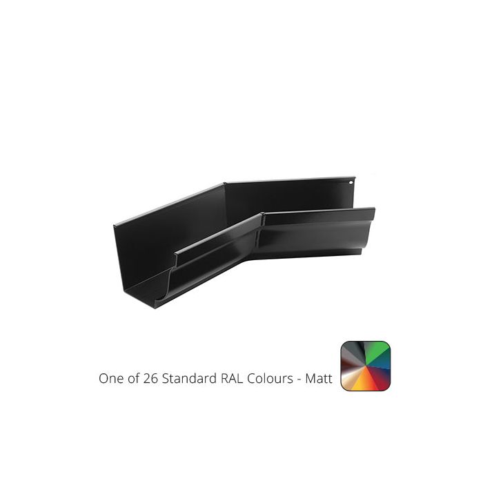 125x100mm SnapFix Aluminium Moulded 135 Degree Internal Gutter Angle - One of 26 Standard Matt RAL colours TBC