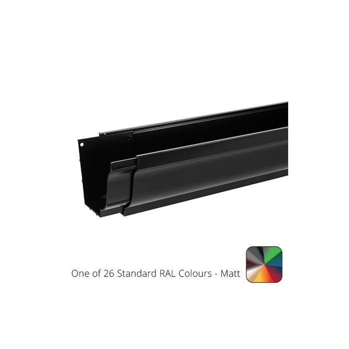 125x100mm SnapFix Aluminium Moulded 3m Gutter Length - One of 26 Standard Matt RAL colours TBC