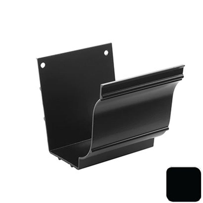 125x100mm SnapFix Aluminium Moulded Gutter Union - RAL 9005M Matt Black 